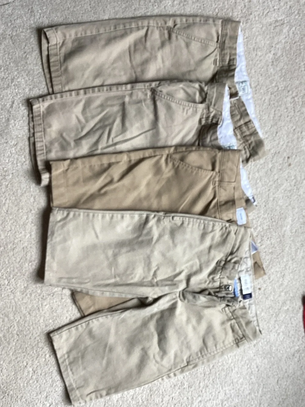 Boys Khaki School Uniform Shorts - set of four
